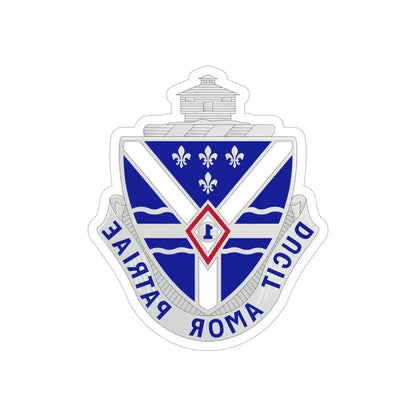 131st Infantry Regiment (U.S. Army) REVERSE PRINT Transparent Die-Cut STICKER 5 Inch Die-Cut Transparent - The Sticker Space