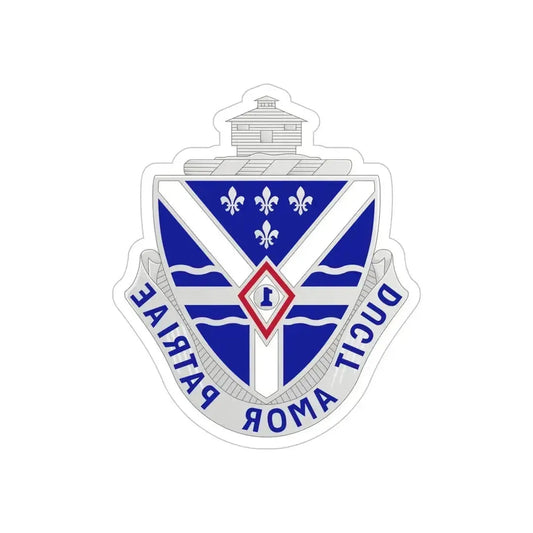 131st Infantry Regiment (U.S. Army) REVERSE PRINT Transparent Die-Cut STICKER 6 Inch Die-Cut Transparent - The Sticker Space
