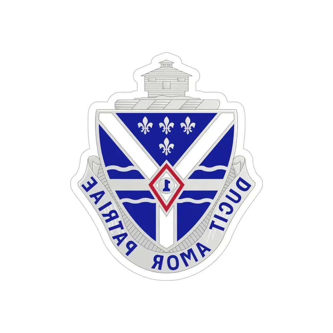 131st Infantry Regiment (U.S. Army) REVERSE PRINT Transparent Die-Cut STICKER - The Sticker Space