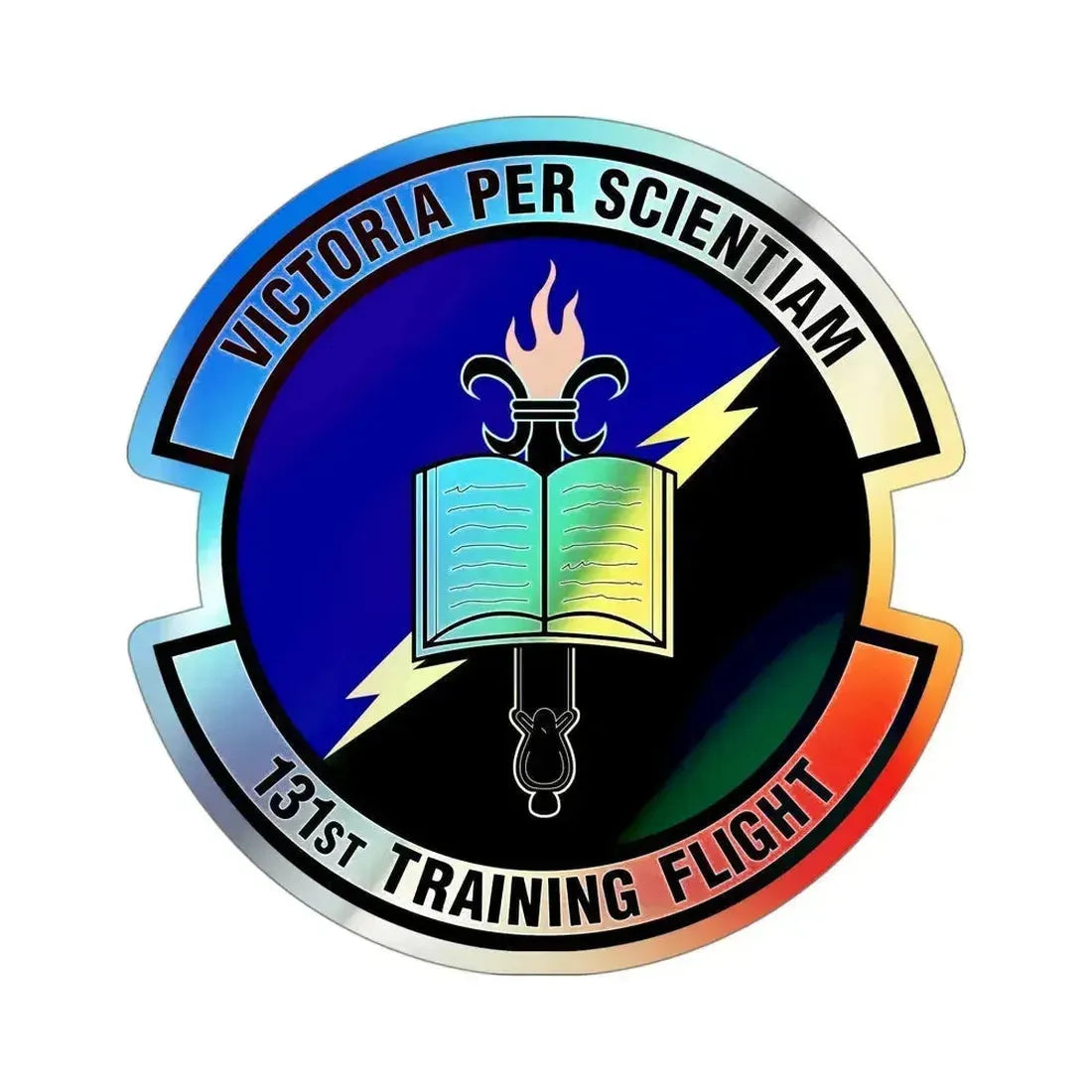 131st Training Flight (U.S. Air Force) Holographic STICKER Die-Cut Vinyl Decal 4 Inch Holographic - The Sticker Space