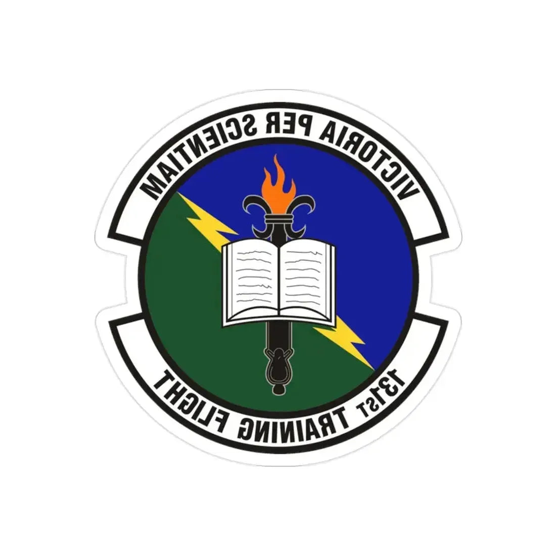 131st Training Flight (U.S. Air Force) REVERSE PRINT Transparent Die-Cut STICKER - The Sticker Space