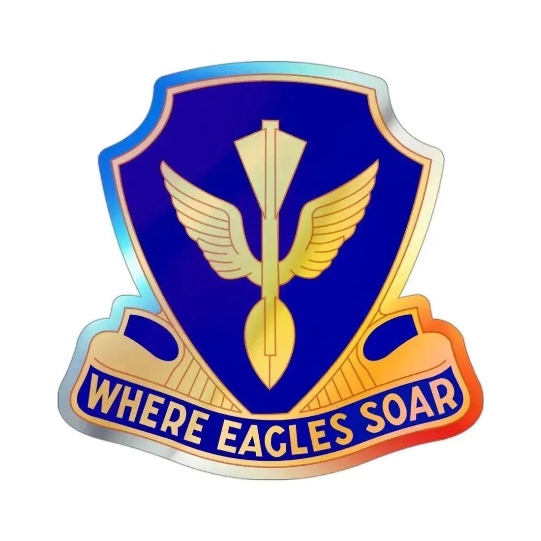 132 Aviation Regiment (U.S. Army) Holographic STICKER Die-Cut Vinyl Decal 3 Inch Holographic - The Sticker Space