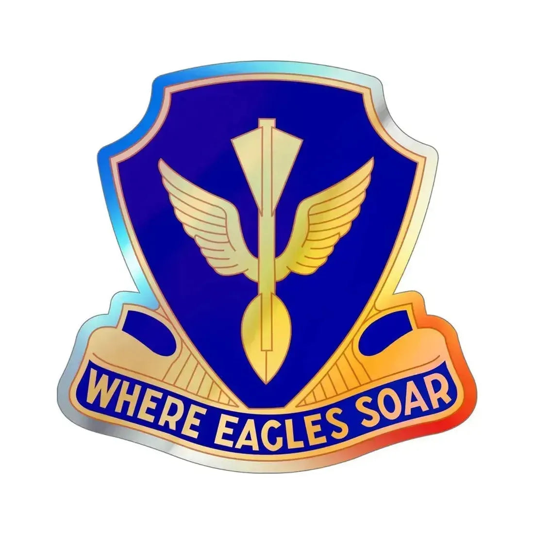 132 Aviation Regiment (U.S. Army) Holographic STICKER Die-Cut Vinyl Decal 6 Inch Holographic - The Sticker Space