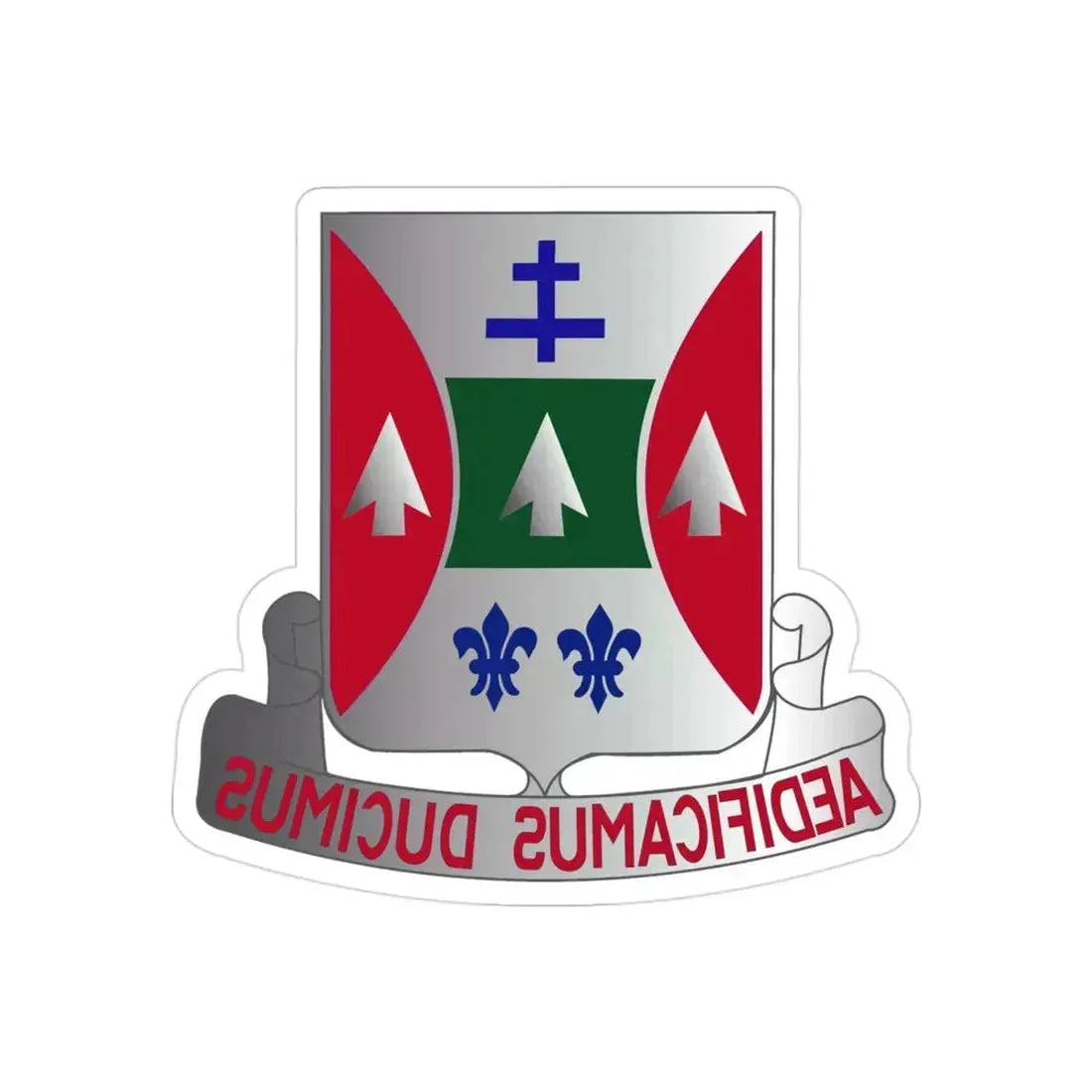 132 Engineer Battalion (U.S. Army) REVERSE PRINT Transparent Die-Cut STICKER - The Sticker Space