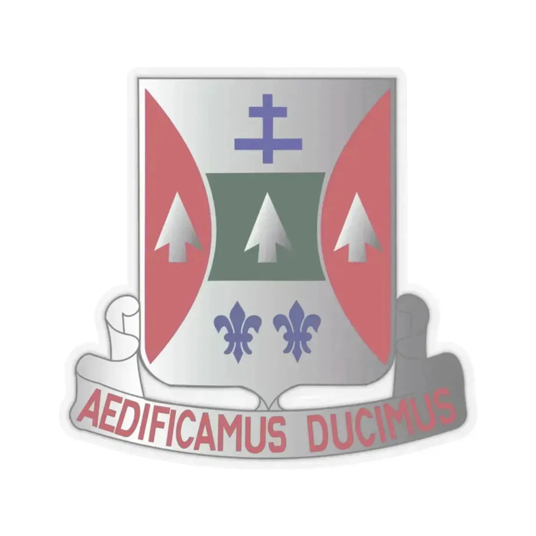 132 Engineer Battalion (U.S. Army) STICKER Vinyl Kiss-Cut Decal 2 Inch Transparent - The Sticker Space