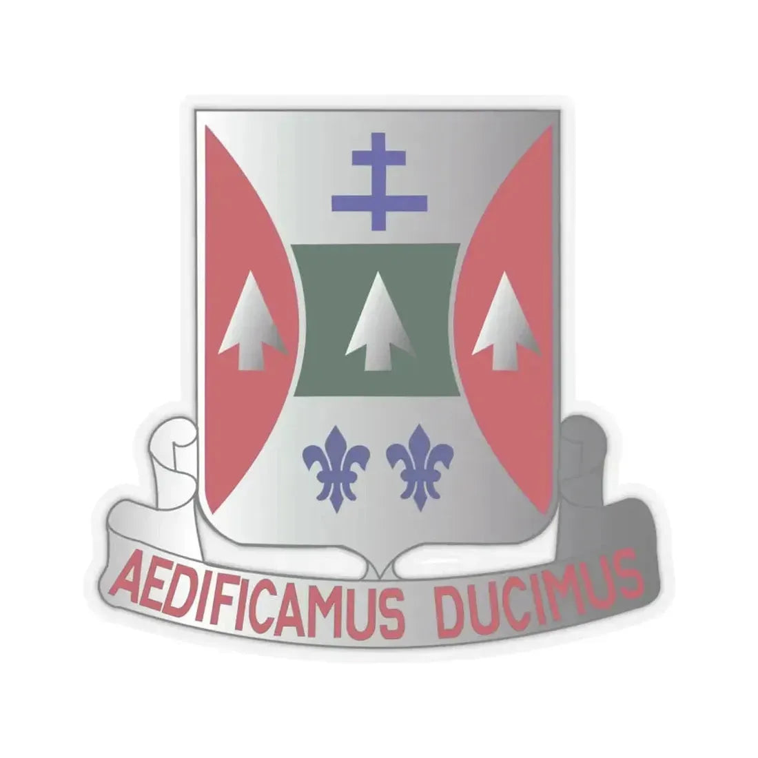 132 Engineer Battalion (U.S. Army) STICKER Vinyl Kiss-Cut Decal 4 Inch Transparent - The Sticker Space