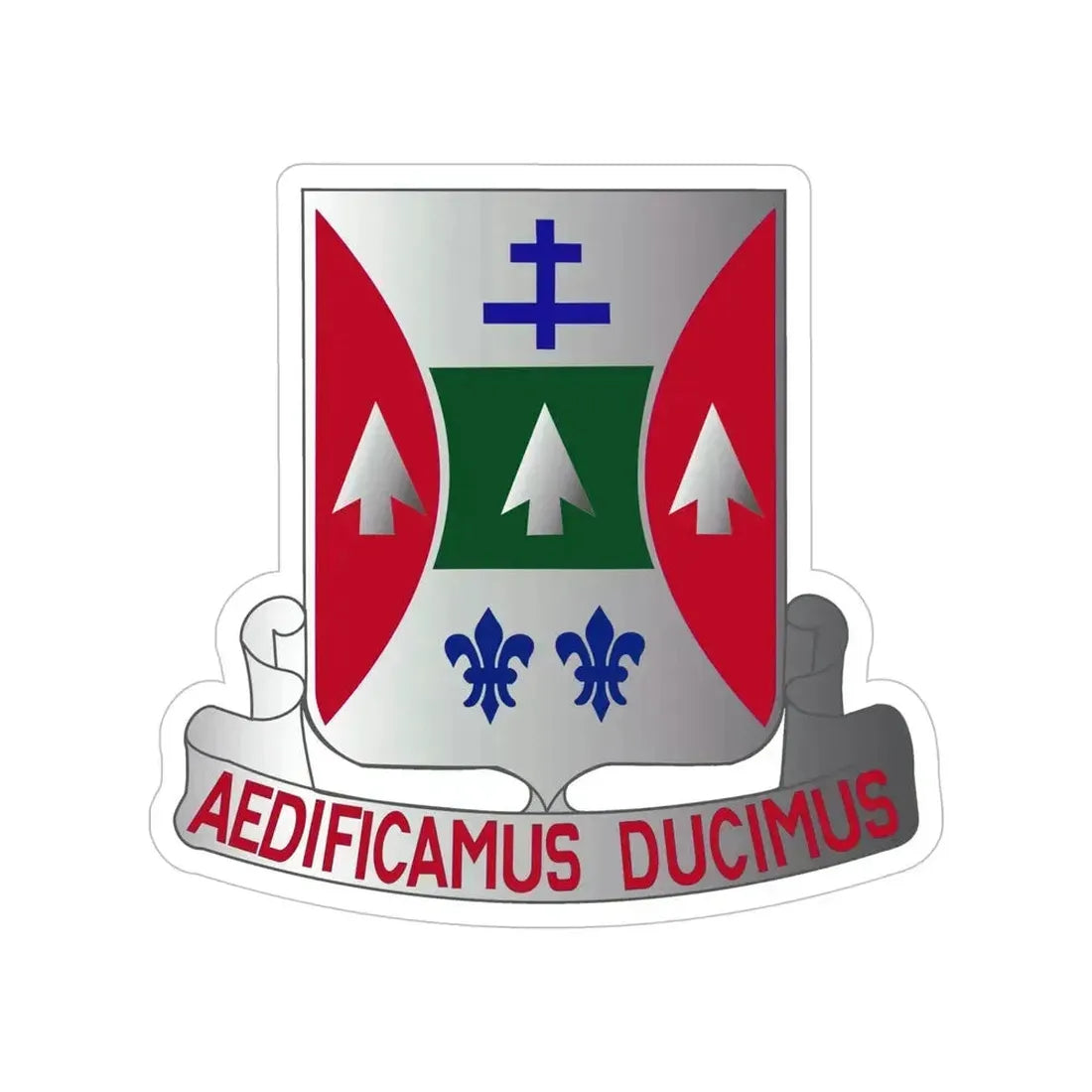 132 Engineer Battalion (U.S. Army) Transparent STICKER Die-Cut Vinyl Decal 4 Inch - The Sticker Space