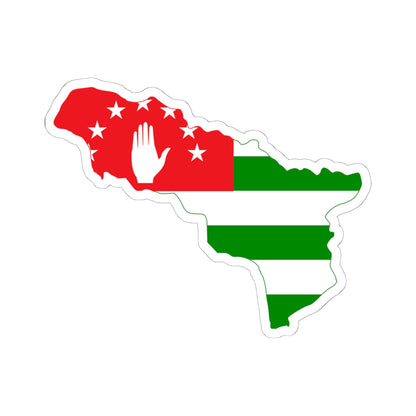 Flag-map of the Republic of Abkhazia STICKER Vinyl Kiss-Cut Decal