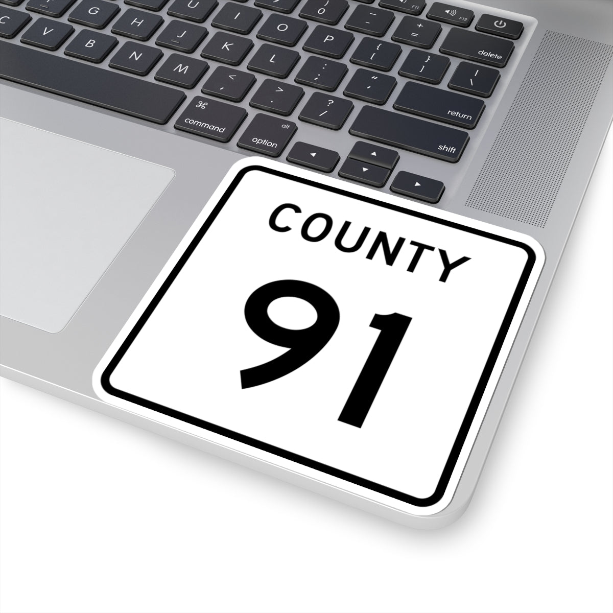 County 91 square (Minnesota) (Road Sign) STICKER Vinyl Kiss-Cut Decal