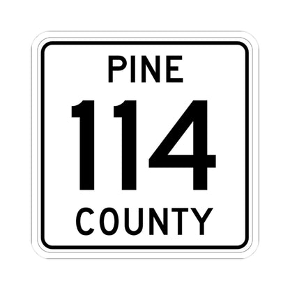 Pine County Route 114 MN (Minnesota) (Road Sign) STICKER Vinyl Kiss-Cut Decal