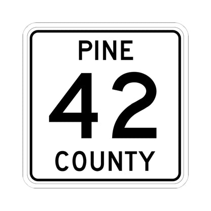 Pine County Route 42 MN (Minnesota) (Road Sign) STICKER Vinyl Kiss-Cut Decal