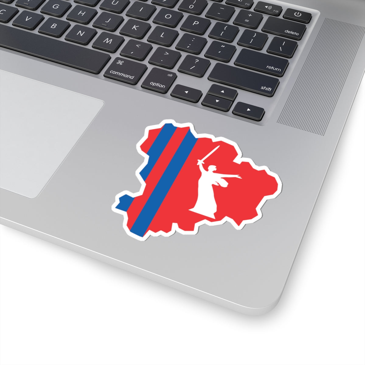 Flag-map of Volgograd Oblast (Russia) STICKER Vinyl Kiss-Cut Decal