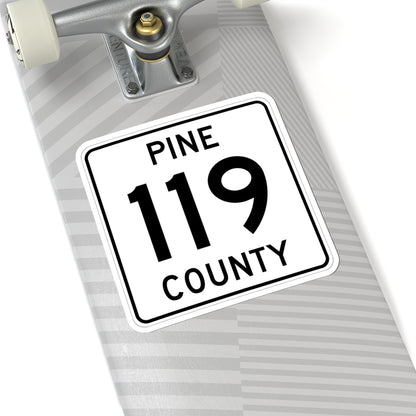 Pine County Route 119 MN (Minnesota) (Road Sign) STICKER Vinyl Kiss-Cut Decal