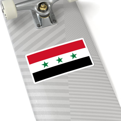 Flag of Syria 1963-1972 (Syria) STICKER Vinyl Kiss-Cut Decal