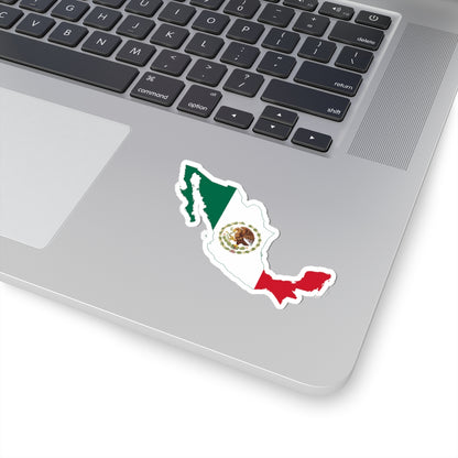Flag-map of Mexico 1934-1968 (Mexico) STICKER Vinyl Kiss-Cut Decal