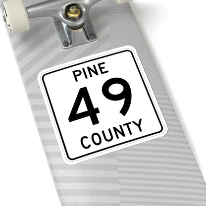 Pine County Route 49 MN (Minnesota) (Road Sign) STICKER Vinyl Kiss-Cut Decal
