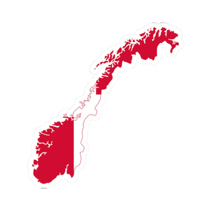 Flag-map of Norway 1814-1821 (Norway) STICKER Vinyl Kiss-Cut Decal