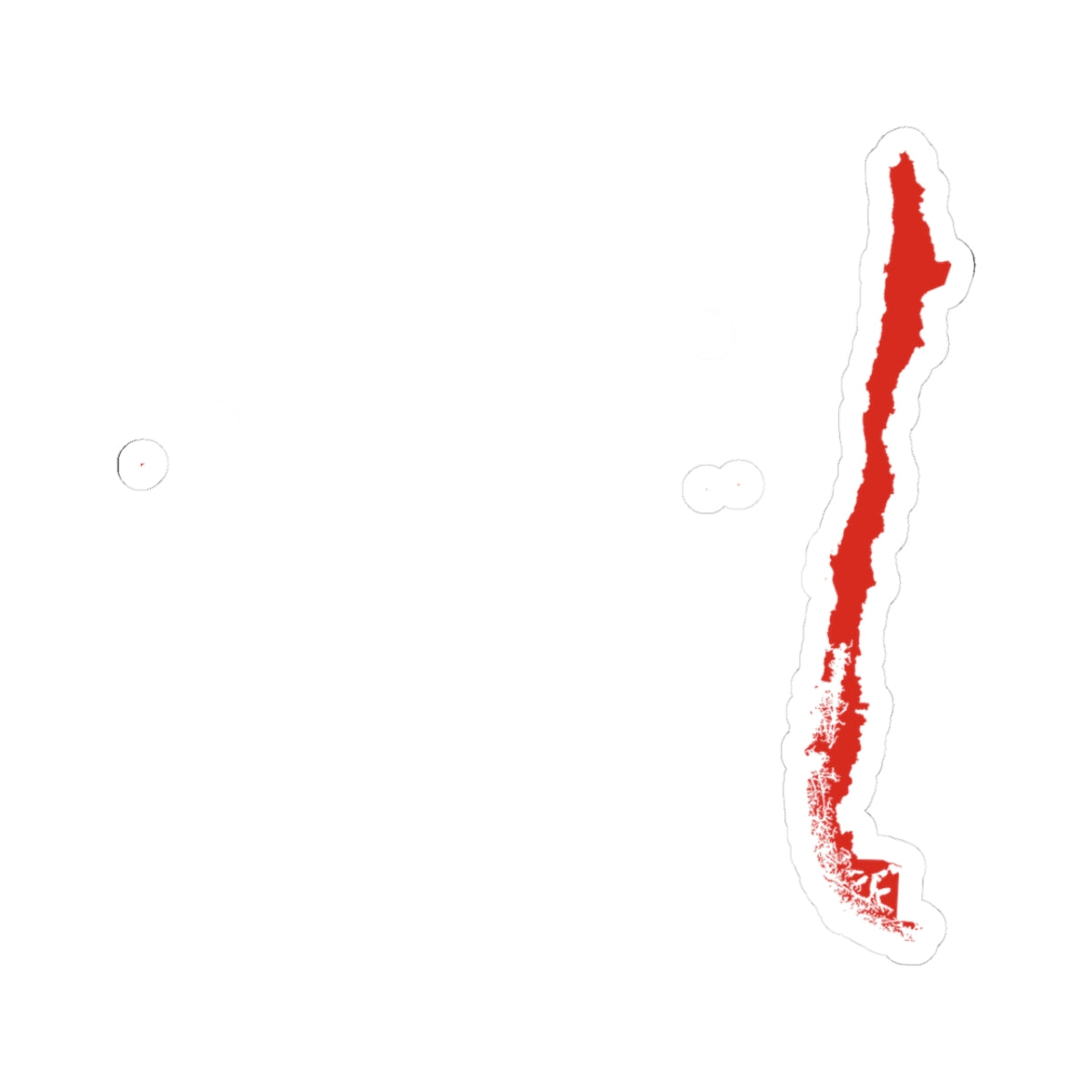 Map of Chile (Chile) STICKER Vinyl Kiss-Cut Decal