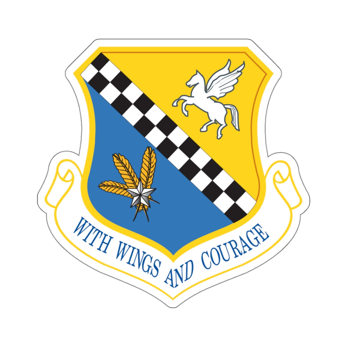 111th Attack Wing (U.S. Air Force) STICKER Vinyl Kiss-Cut Decal-4 Inch-White-The Sticker Space