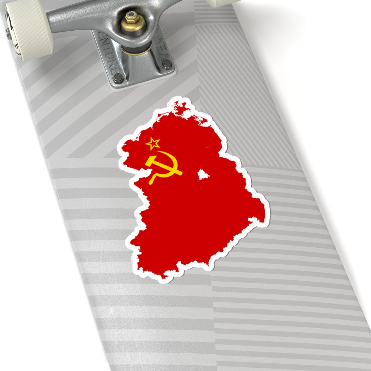 Flag map of USSR-East Germany (Germany) STICKER Vinyl Kiss-Cut Decal