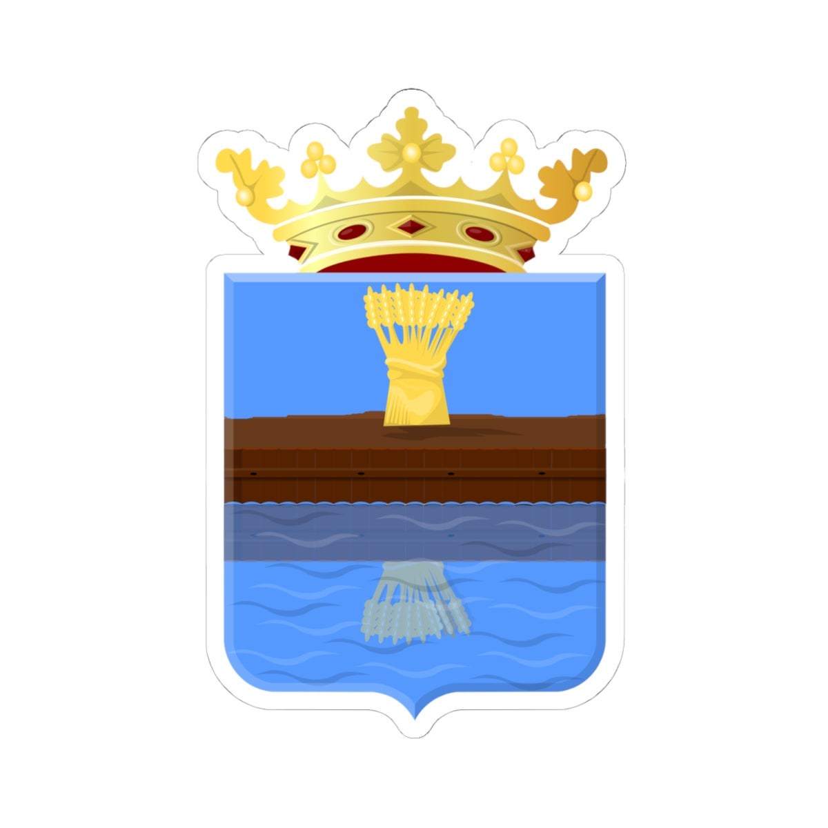 Barradeel wapen (Netherlands) (Coat of Arms) STICKER Vinyl Kiss-Cut Decal