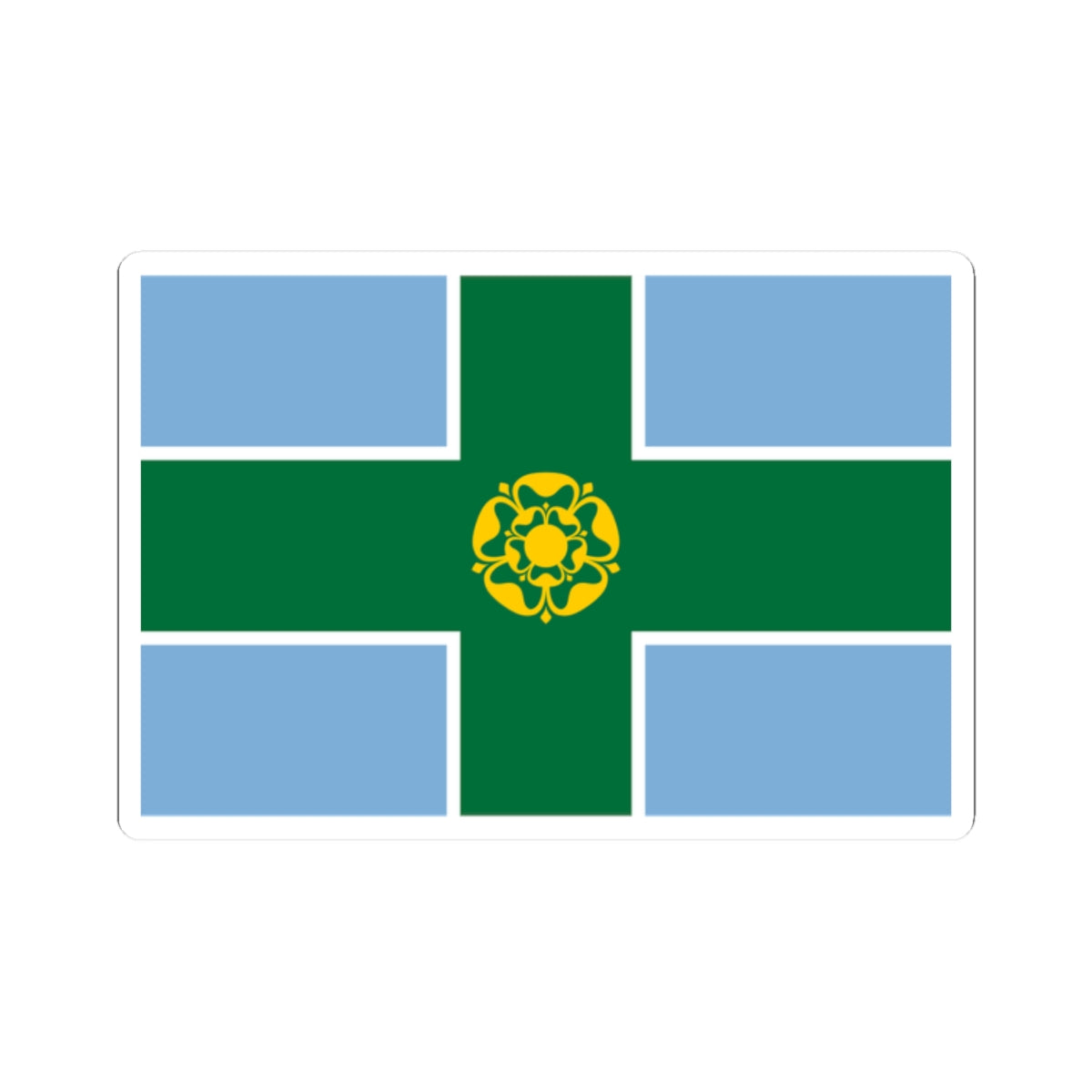Derbyshire flag (England) STICKER Vinyl Kiss-Cut Decal