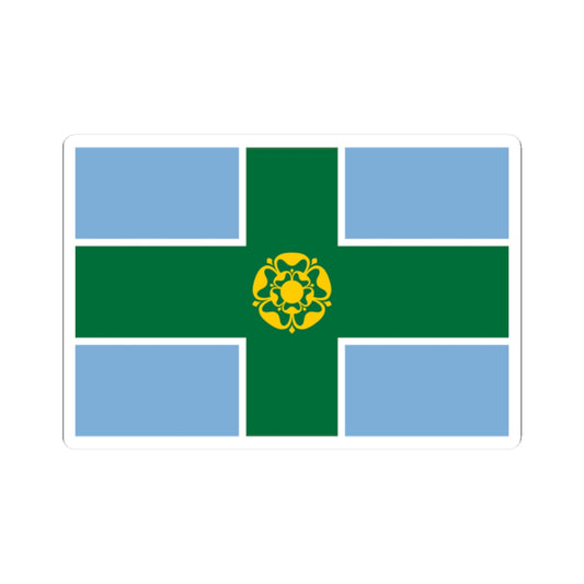 Derbyshire flag (England) STICKER Vinyl Kiss-Cut Decal