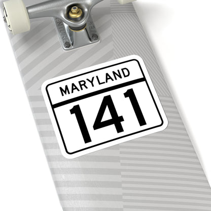 MD Route 141 (Maryland) (Road Sign) STICKER Vinyl Kiss-Cut Decal