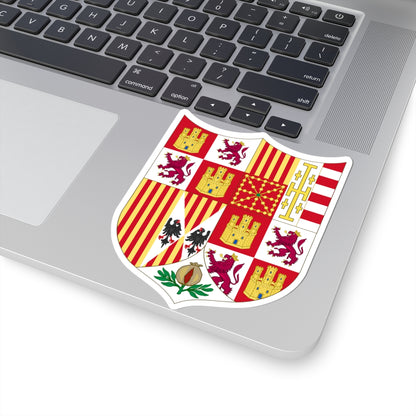 Arms of Ferdinand II of Aragon 1513-1516 (Spain) (Coat of Arms) STICKER Vinyl Kiss-Cut Decal