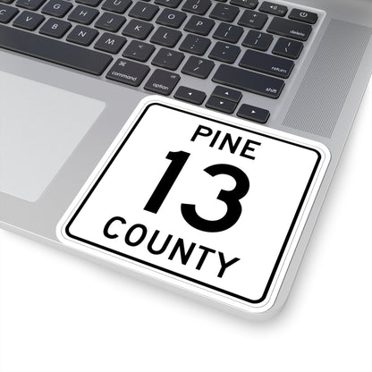 Pine County Route 13 MN (Minnesota) (Road Sign) STICKER Vinyl Kiss-Cut Decal