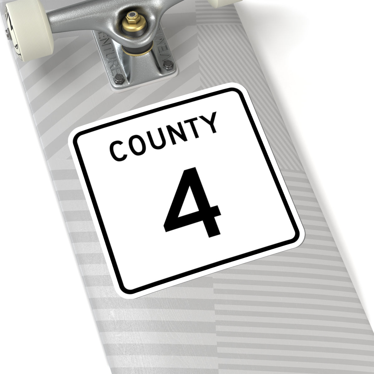 County 4 square (Minnesota) (Road Sign) STICKER Vinyl Kiss-Cut Decal