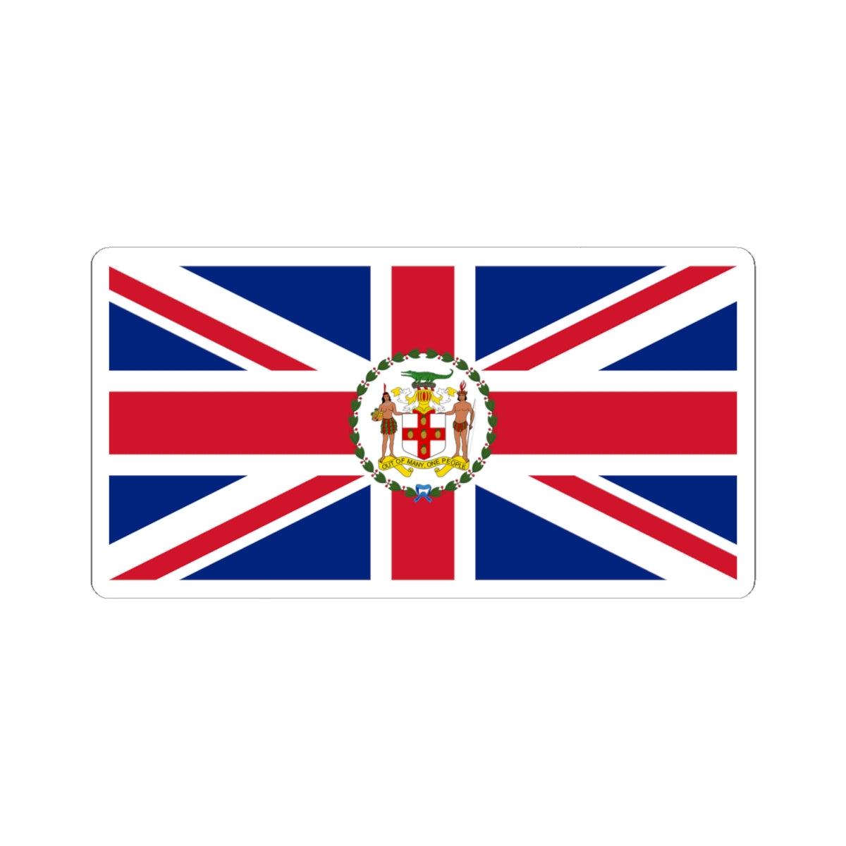 Flag of the Governor of Jamaica 1962 (Jamaica) STICKER Vinyl Kiss-Cut Decal