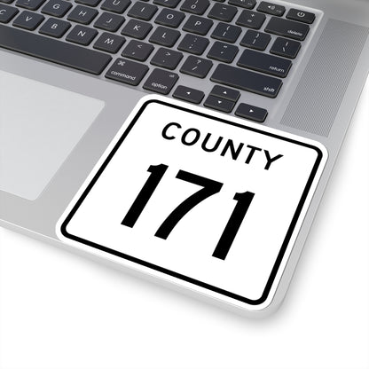 County 171 square (Minnesota) (Road Sign) STICKER Vinyl Kiss-Cut Decal