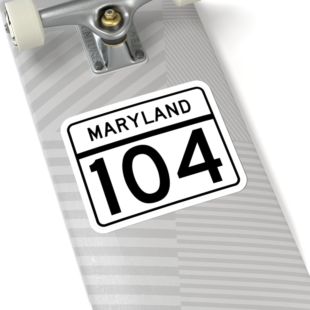 MD Route 104 (Maryland) (Road Sign) STICKER Vinyl Kiss-Cut Decal