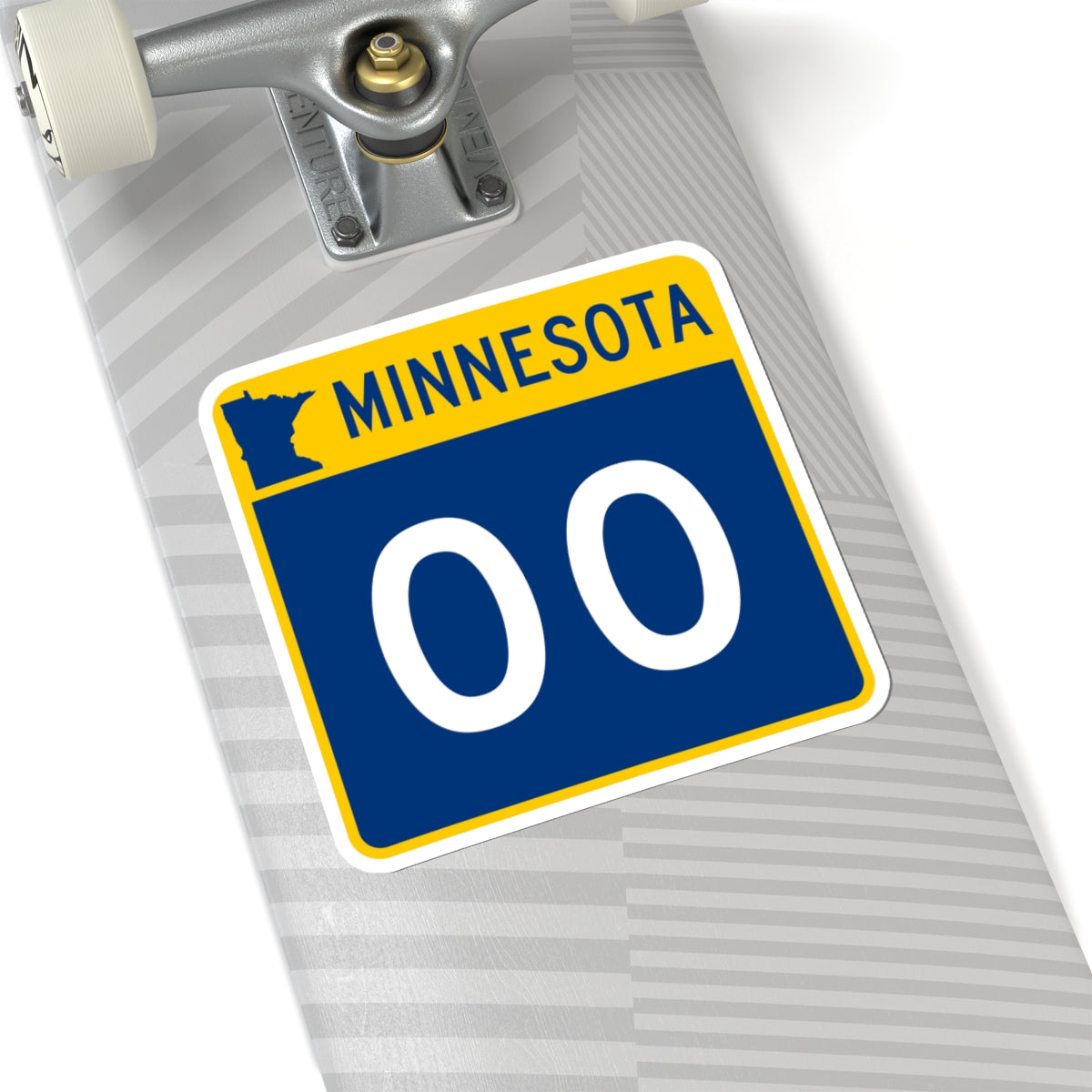 MN-00 template (Minnesota) (Road Sign) STICKER Vinyl Kiss-Cut Decal