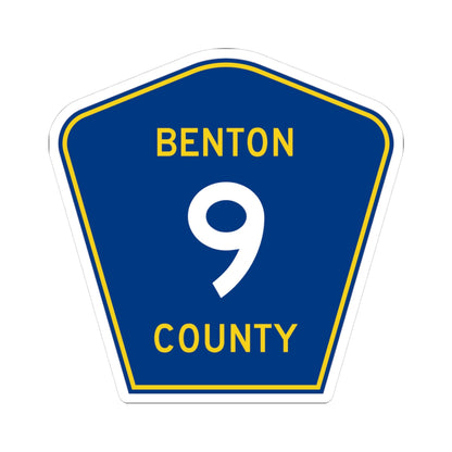 Benton County 9 MN (Minnesota) (Road Sign) STICKER Vinyl Kiss-Cut Decal