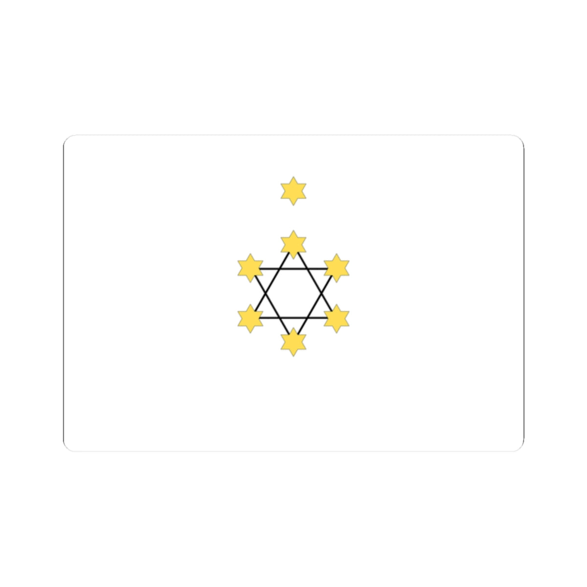 Herzls Zionist Flag (Israel) STICKER Vinyl Kiss-Cut Decal