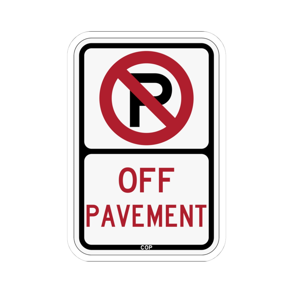 PBOT Road sign P1810 (Oregon) (Road Sign) STICKER Vinyl Kiss-Cut Decal