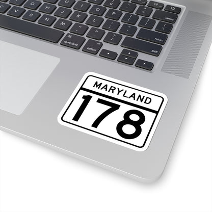 MD Route 178 (Maryland) (Road Sign) STICKER Vinyl Kiss-Cut Decal