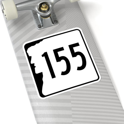 NH Route 155 (New Hampshire) (Road Sign) STICKER Vinyl Kiss-Cut Decal