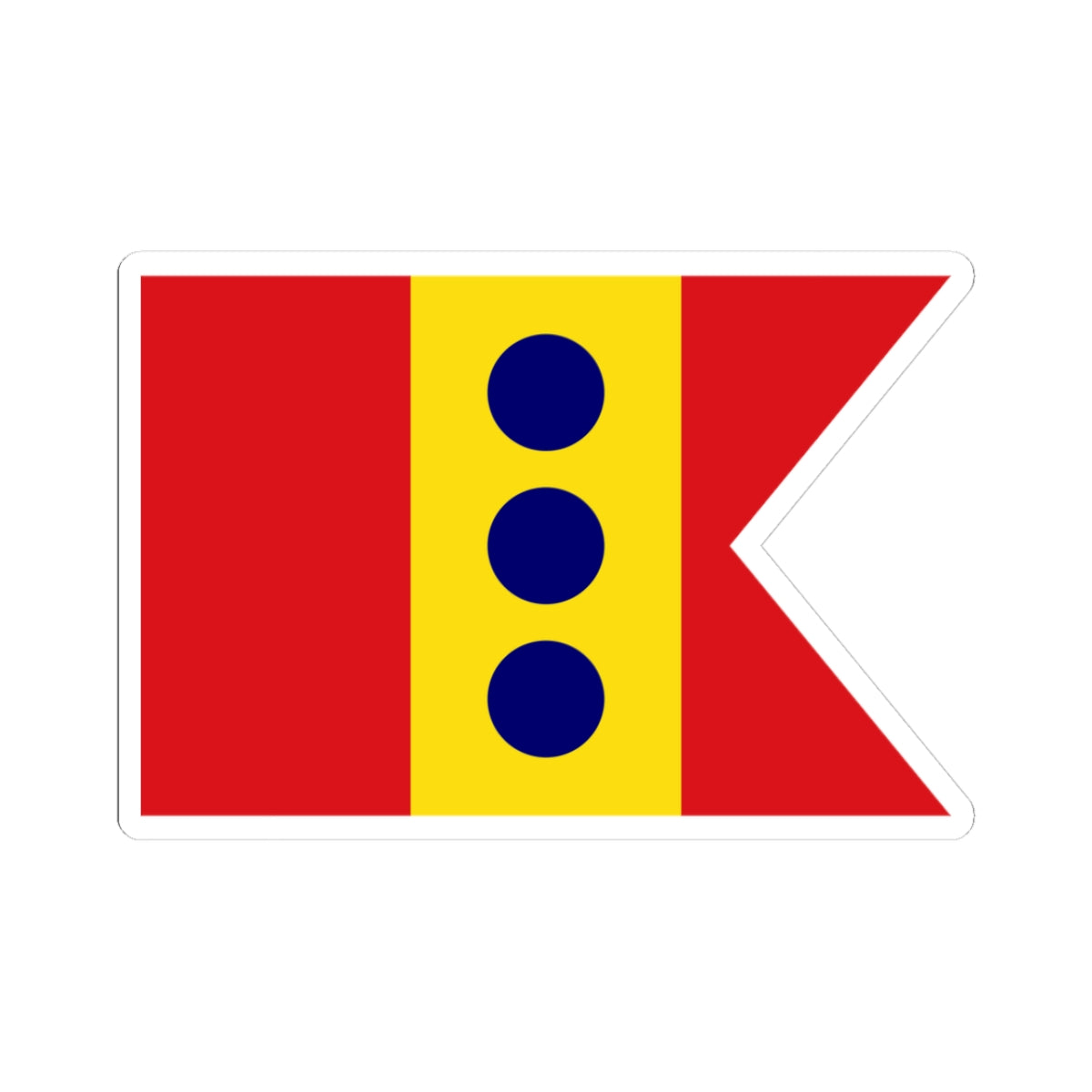 Flag of Lieutenant General Spain 1923-1931 1938-1977 (Spain) STICKER Vinyl Kiss-Cut Decal