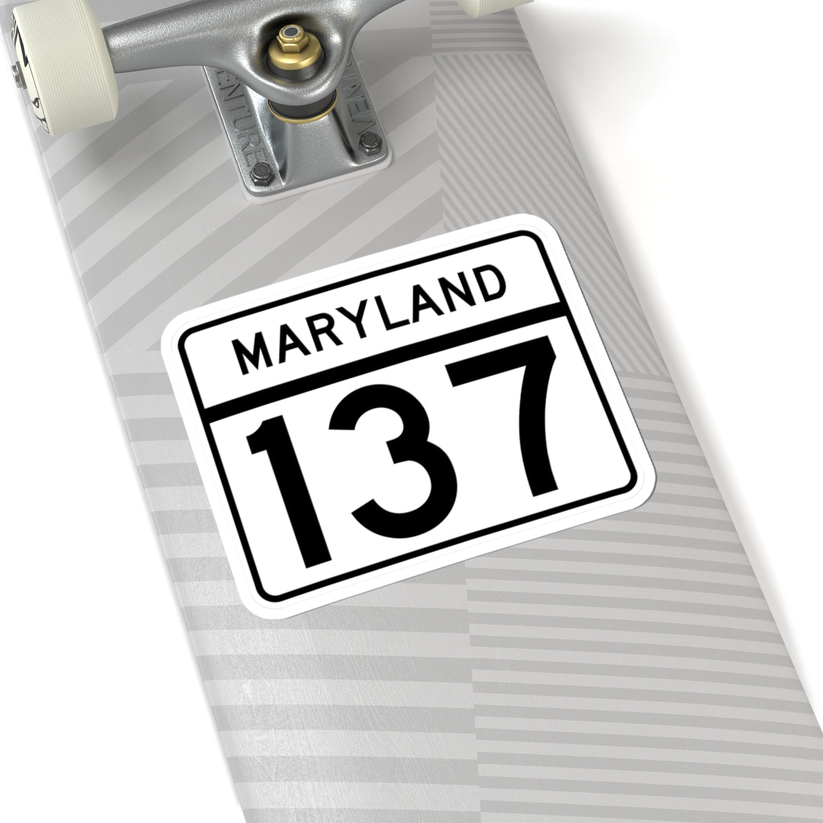 MD Route 137 (Maryland) (Road Sign) STICKER Vinyl Kiss-Cut Decal