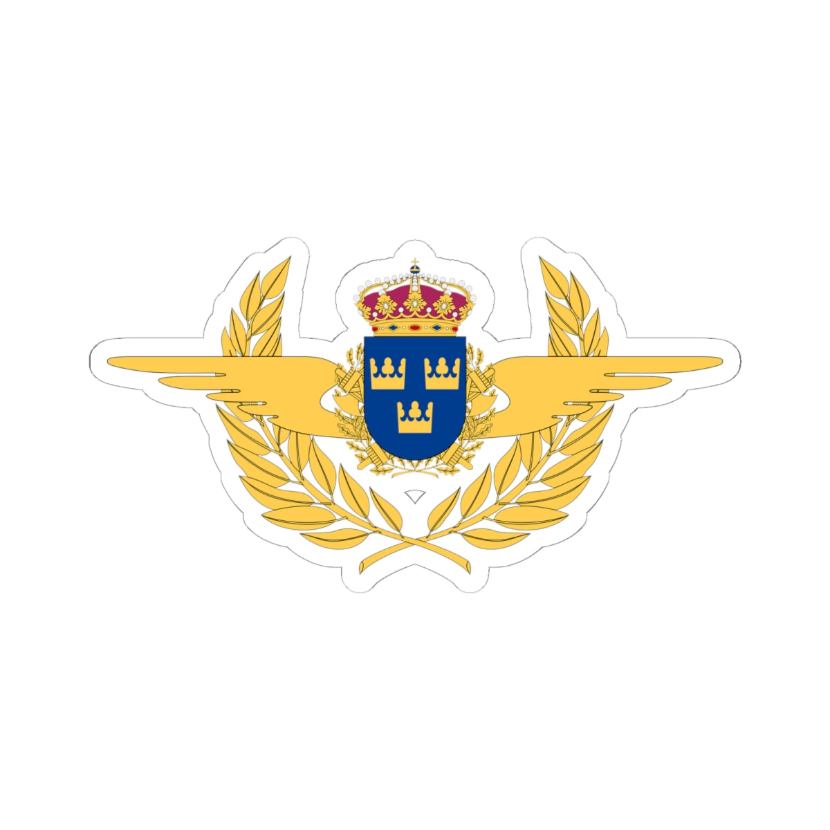 Polisflyget vapen (Sweden) (Coat of Arms) STICKER Vinyl Kiss-Cut Decal
