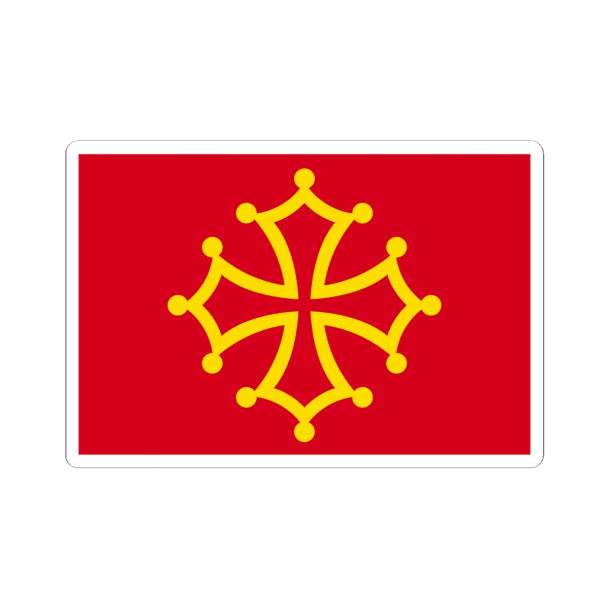 Flag of Occitania (France) STICKER Vinyl Kiss-Cut Decal