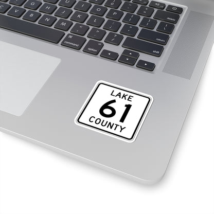 Lake County Route 61 MN (Minnesota) (Road Sign) STICKER Vinyl Kiss-Cut Decal