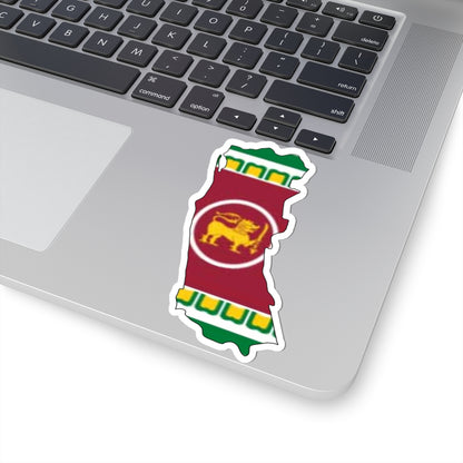 Western Province Flag-map (Sri Lanka) STICKER Vinyl Kiss-Cut Decal
