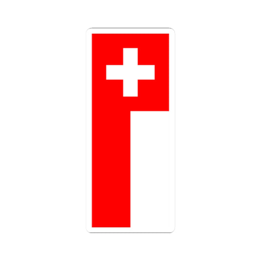Vertical flag of Switzerland (Switzerland) STICKER Vinyl Kiss-Cut Decal