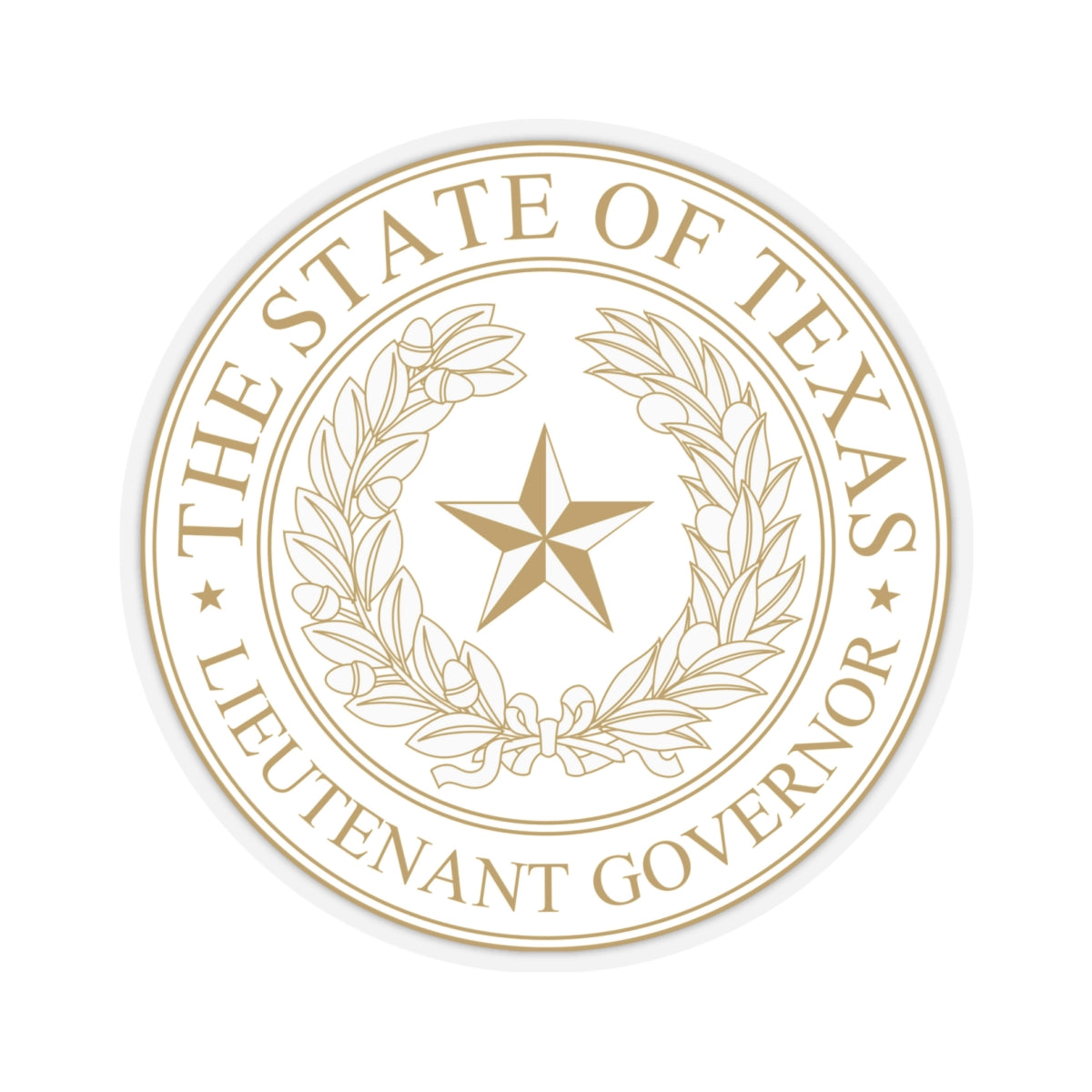 Seal of Lt Governor of Texas - STICKER Vinyl Kiss-Cut Decal