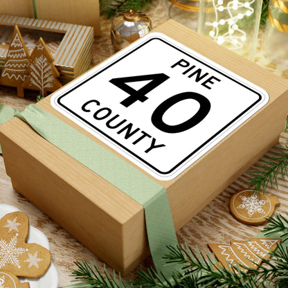 Pine County Route 40 MN (Minnesota) (Road Sign) STICKER Vinyl Kiss-Cut Decal