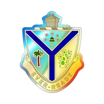 132nd Infantry Regiment (U.S. Army) Holographic STICKER Die-Cut Vinyl Decal 5 Inch Holographic - The Sticker Space
